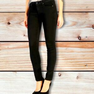 Paige Peg Skinny Black Jeans